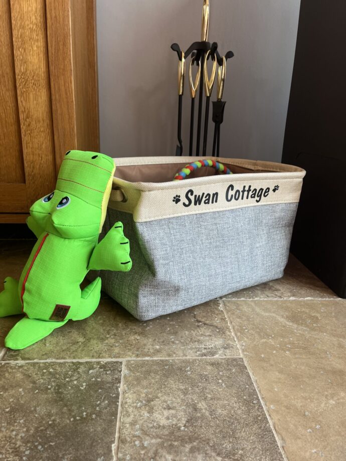 Dog friendly (toys in basket)